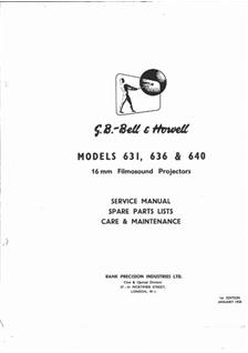 Bell and Howell 636 manual. Camera Instructions.